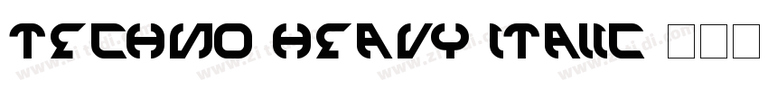 Techno Heavy Italic字体转换